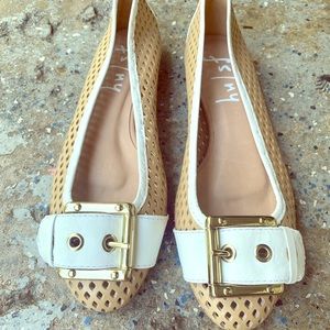 French Sole NY waffle ballet flats buckle